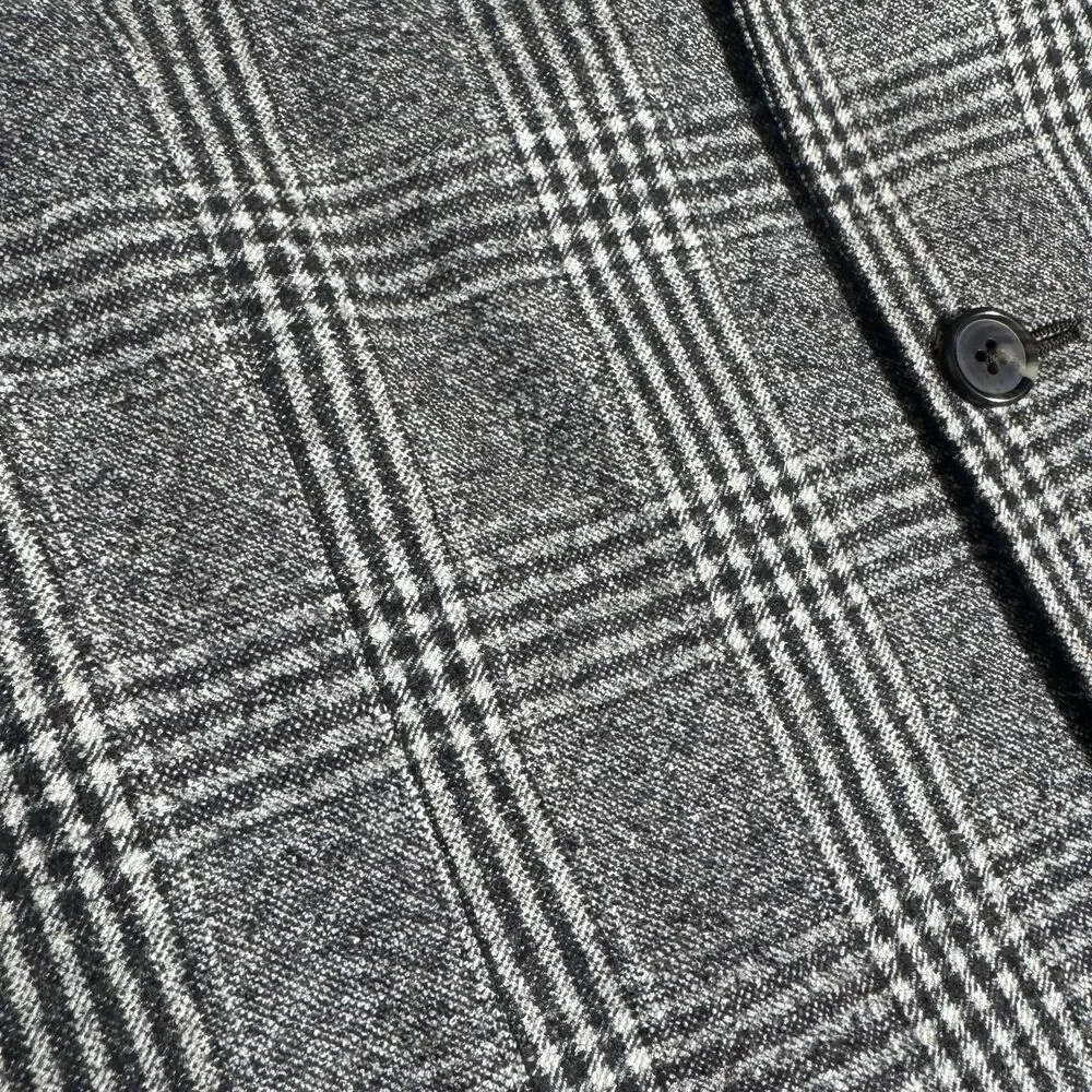 Maurizio Baldassari‎ Mens gray plaid wool sport coat jacket US 46R Italy 56